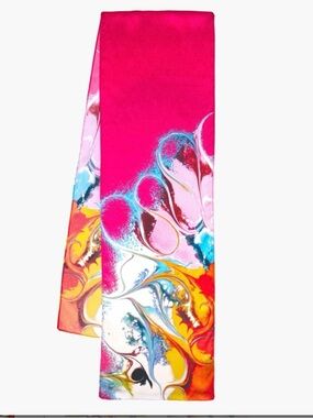 Meab Enamels Ireland Luxury “Hot Pink”Modal Scarf - Vibrant Swirl Wearable Art